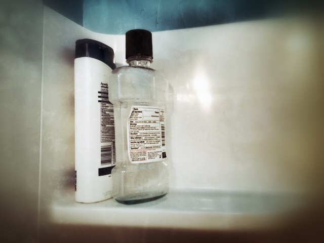 empty shampoo bottles